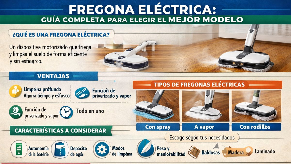 Fregona eléctrica: guía completa para elegir el mejor modelo